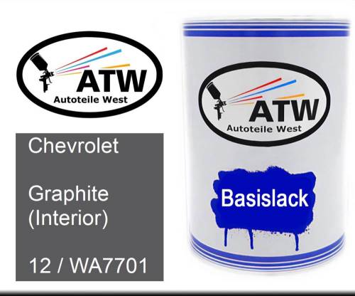 Chevrolet, Graphite (Interior), 12 / WA7701: 500ml Lackdose, von ATW Autoteile West.